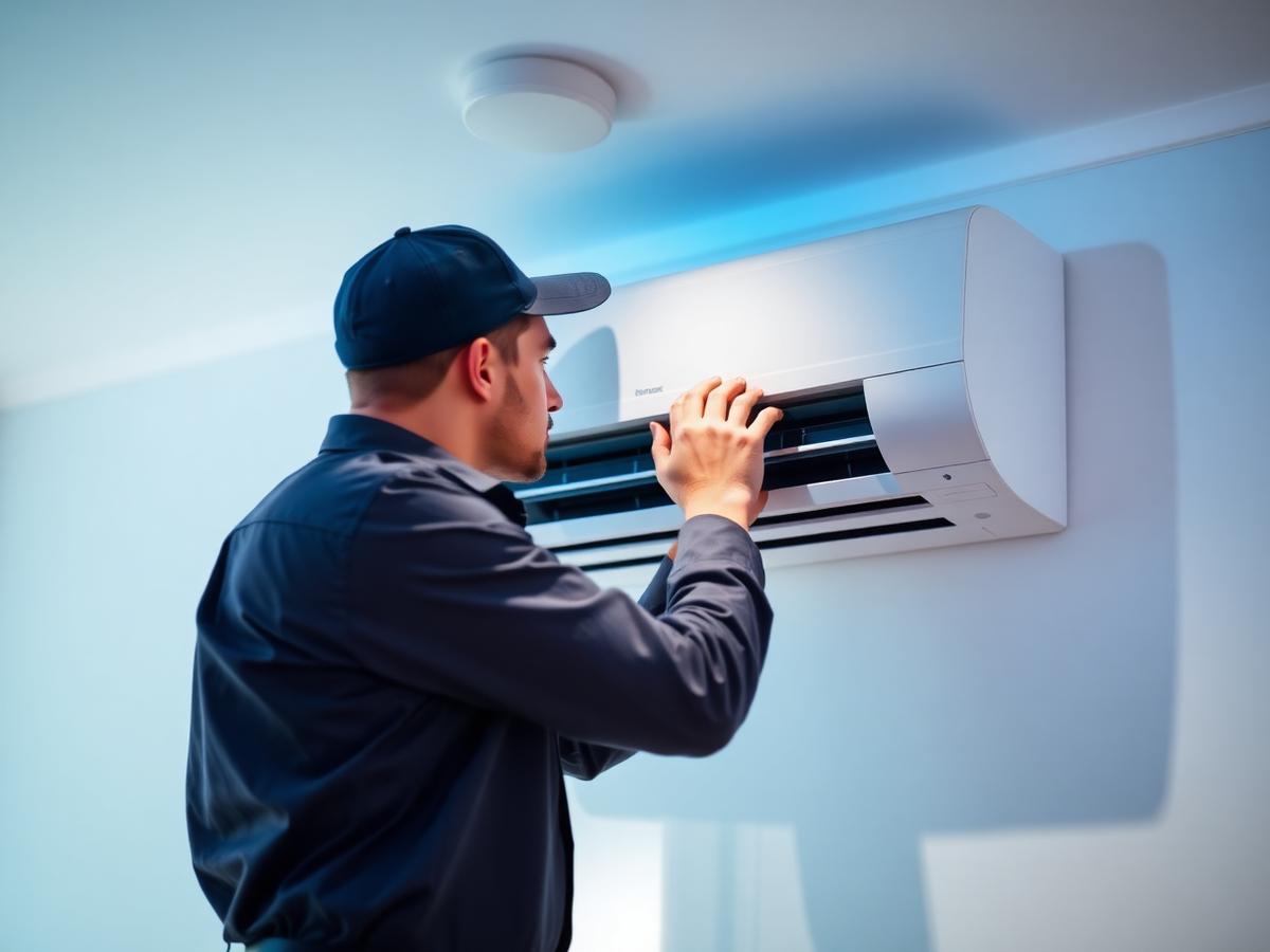 Skaircon technician at work